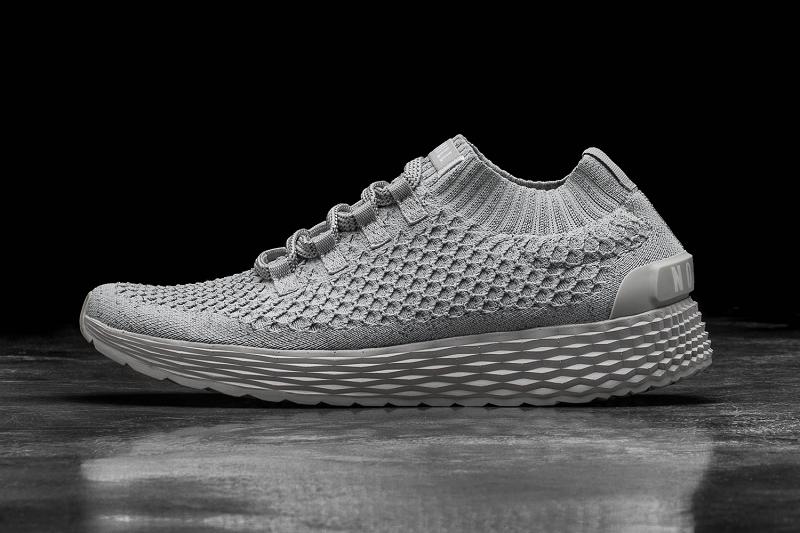 Nobull Arctic Reflective Knit Runner Women's Running Shoes White | USA L1669I
